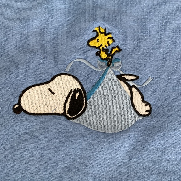 Snoopy and the stork Embroidered Sweatshirt - Picture 3 of 3